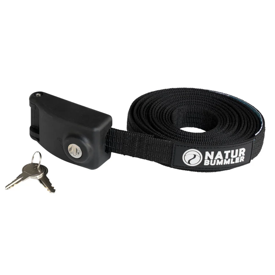 Lockable tension strap for rooftop tents